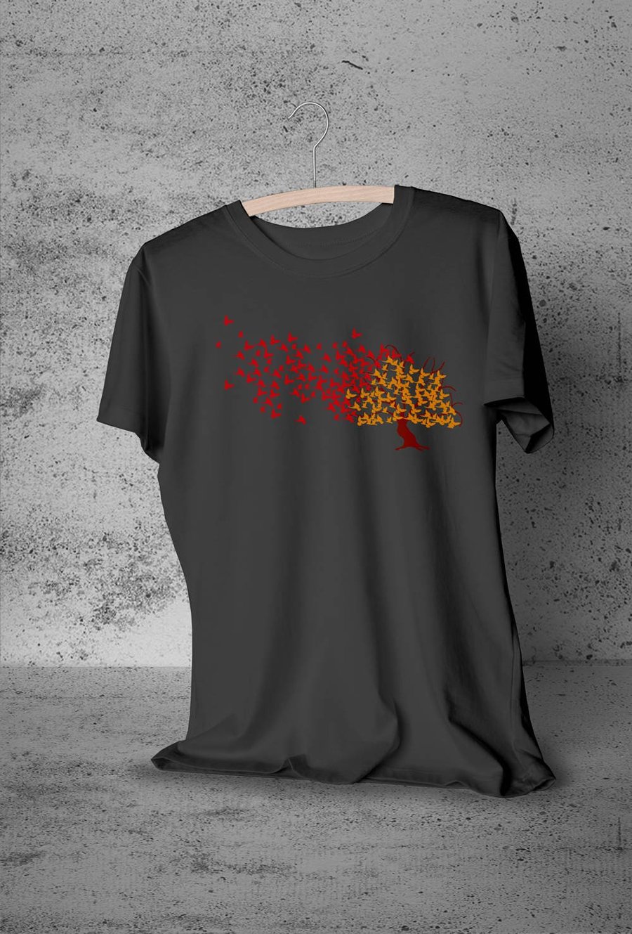 Nature Lover T-Shirt. Birds and tree illustration, male female. Treebird 