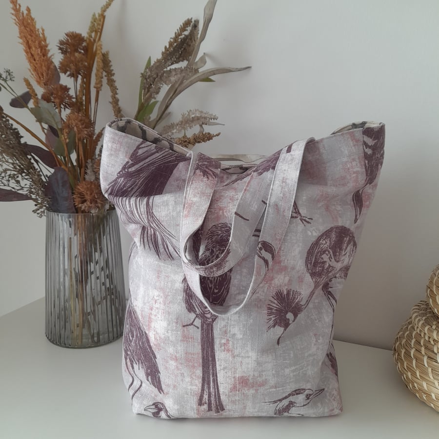 Unique, Handmade Tote Bag "Birdie"