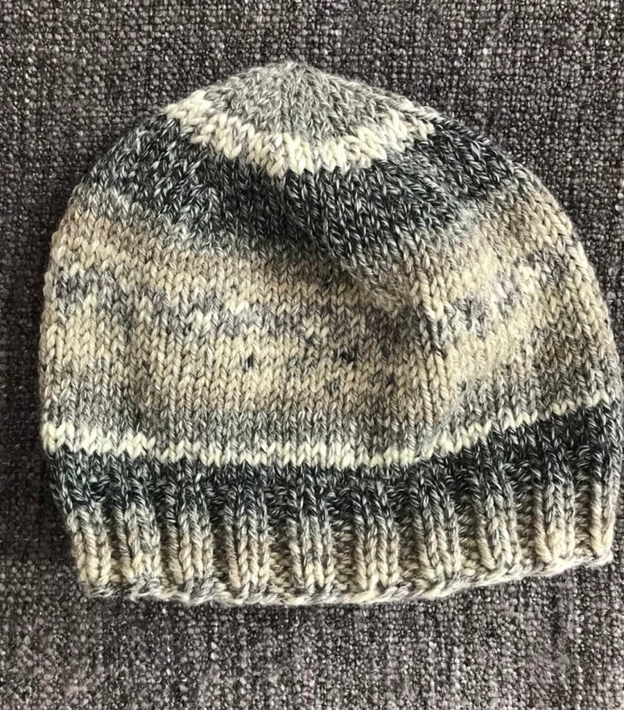 Chunky knit beanie hat
