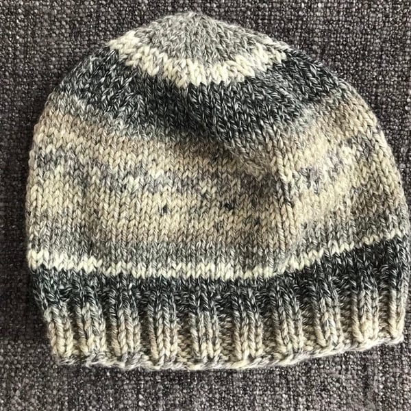 Chunky knit beanie hat