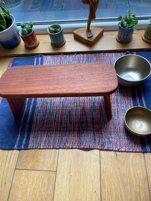 Wooden Folding Meditation Stool with Carry Bag