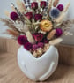 Open Hand Sculpture Vessel – Handmade Modern White Resin Decor