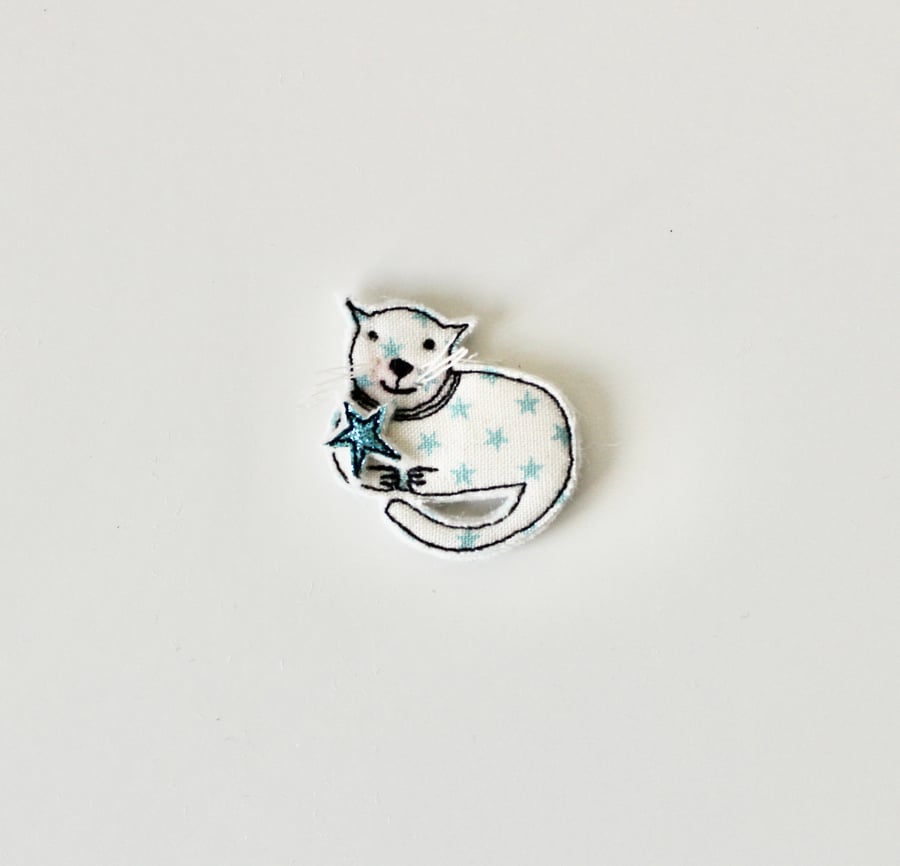 'Starry Cat' Handmade Magnet