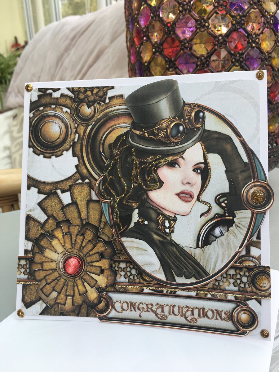 Steampunk congratulations card