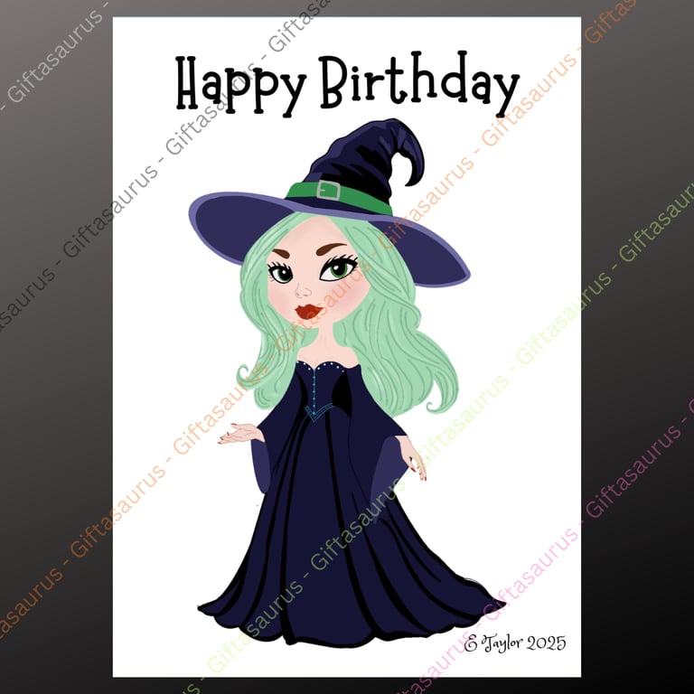 Personalised Birthday Card Plantable Seeded Wiccan Pagan Witch Witchy Gothic