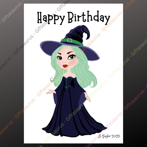 Personalised Birthday Card Plantable Seeded Wiccan Pagan Witch Witchy Gothic