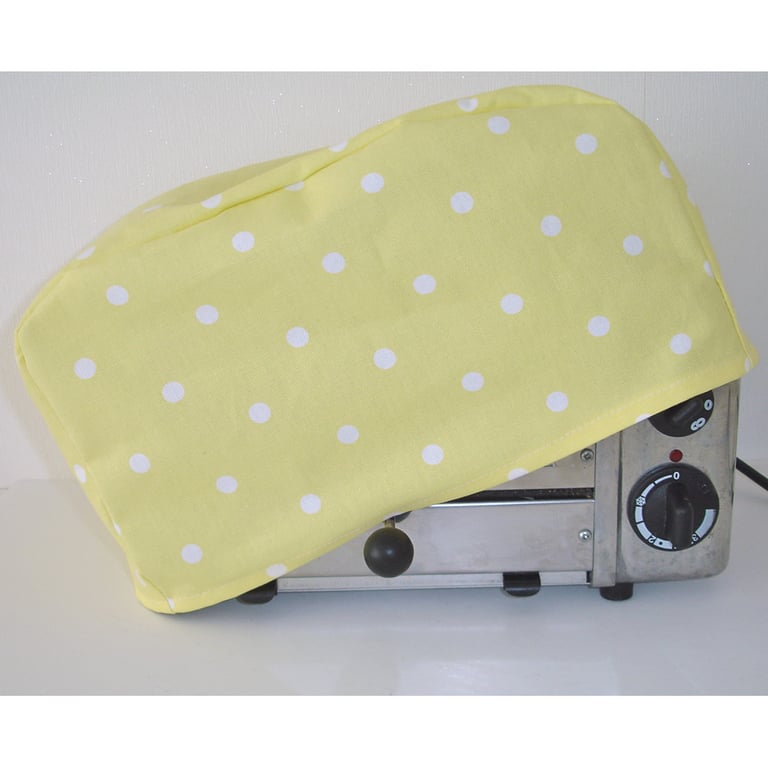Toaster Cover Polka Dots Dualit 4 Slice Toaster Dust Cover NOT PADDED Yellow