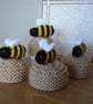 Set Of Four Hand Knitted Egg Cosies With Bumble Bees (R606) - Image 2
