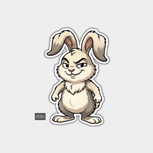 Funny Vinyl Die Cut Sticker For Adults - Cheeky Rabbit