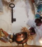 Vintage trinkets wreath, wreath, antique and vintage OOAK art wreath  - Image 8