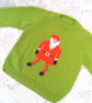 Santa with Dangly Legs Knitted  Design Jumper for Children up to 7, Custom Make - Image 5