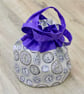 Small Drawstring Reversible Knitting or Crochet Project Bag - Image 9