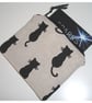 Black Cat Zipped Coin Credit Card Size Purse Cats - Image 1