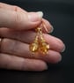 Citrine vermeil gold handmade gemstone drop earrings  : Scorpio Libra gift - Image 4