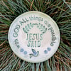 Handcrafted Ceramic Bible Verse Plate - With God All Things Are Possible
