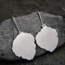 Hydrangea Petal Sterling Silver Drop Dangle Earrings 