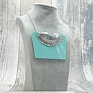 Recycled Aluminium Drink Can, Turquoise Square Acrylic Shape Necklace Pendant