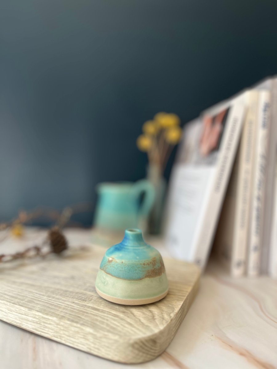A Ceramic handmade bottle bud vase - 10 Skyline - Summer Studio Sale 