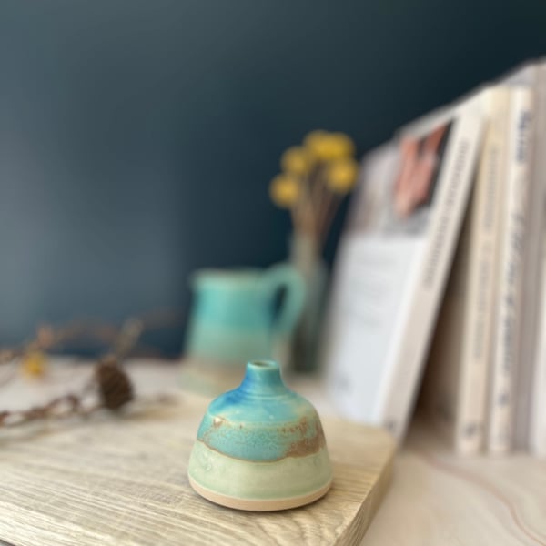 A Ceramic handmade bottle bud vase - 10 Skyline - Summer Studio Sale 