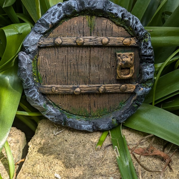 Handmade Pirate Fairy Door, Brown Fantasy Garden Decor