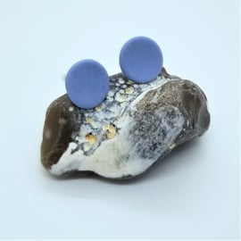 Earrings CHOOSE COLOUR Porcelain Round Matt Ceramic Sterling Silver Studs