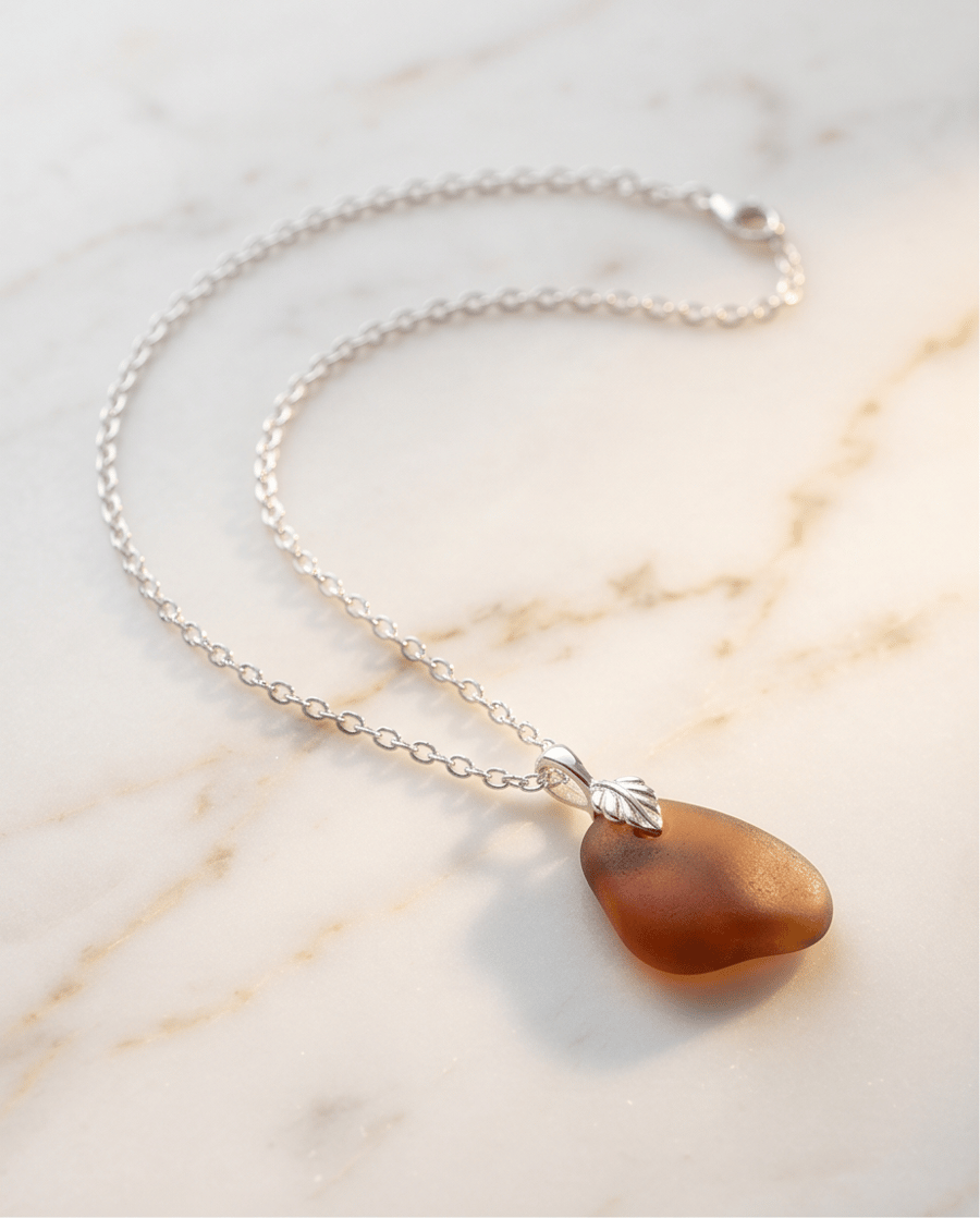 Sea Glass Necklace hand-picked in cornwall