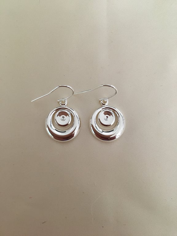 Round Drop Earring Settings - E7