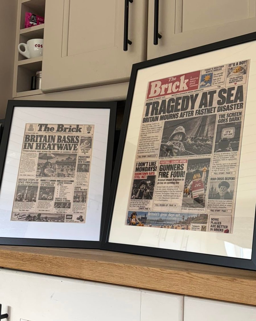 Personalised Brick Newspaper - Unique Birthday Anniversary Wedding Gift