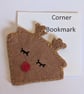 Handmade handsewn felt corner bookmark - reindeer - Image 1