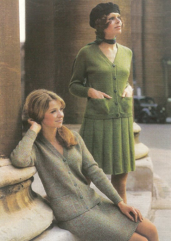 VINTAGE KNITTING PATTERN Ladies Jacket and Skirts
