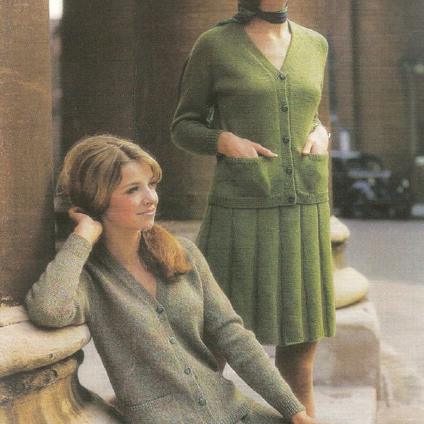 VINTAGE KNITTING PATTERN Ladies Jacket and Skirts