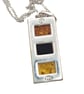 Baltic Amber pendant in 3 different colours set in sterling silver - Image 4
