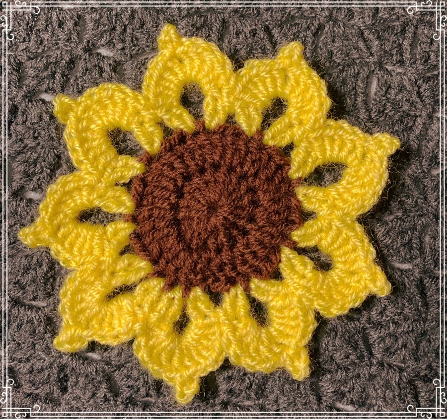 Set of 4 sunflower coasters