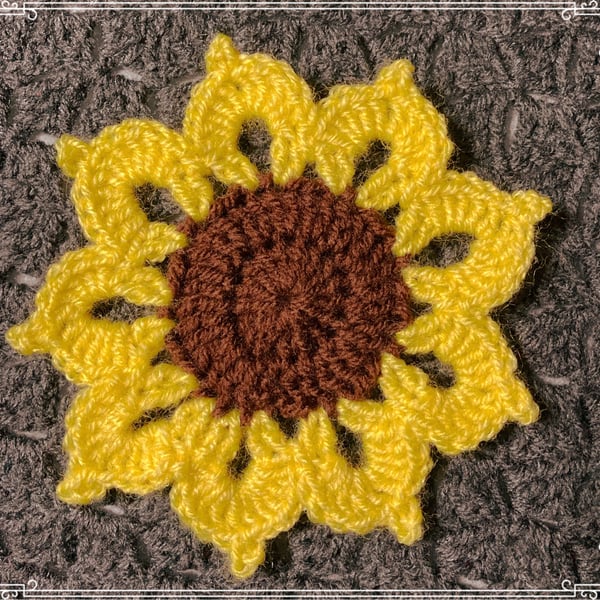 Set of 4 sunflower coasters