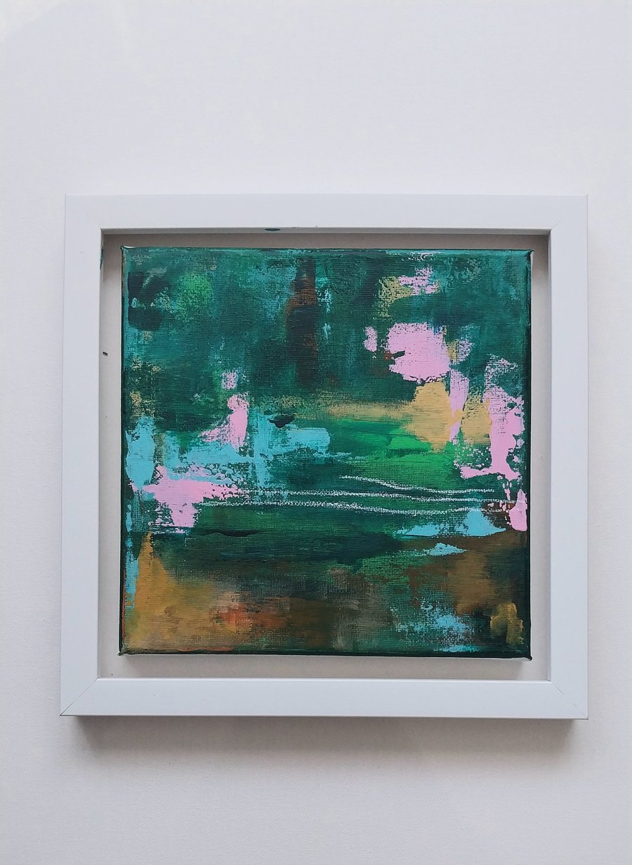 Image of Wetlands Acrylic Painting with frame 