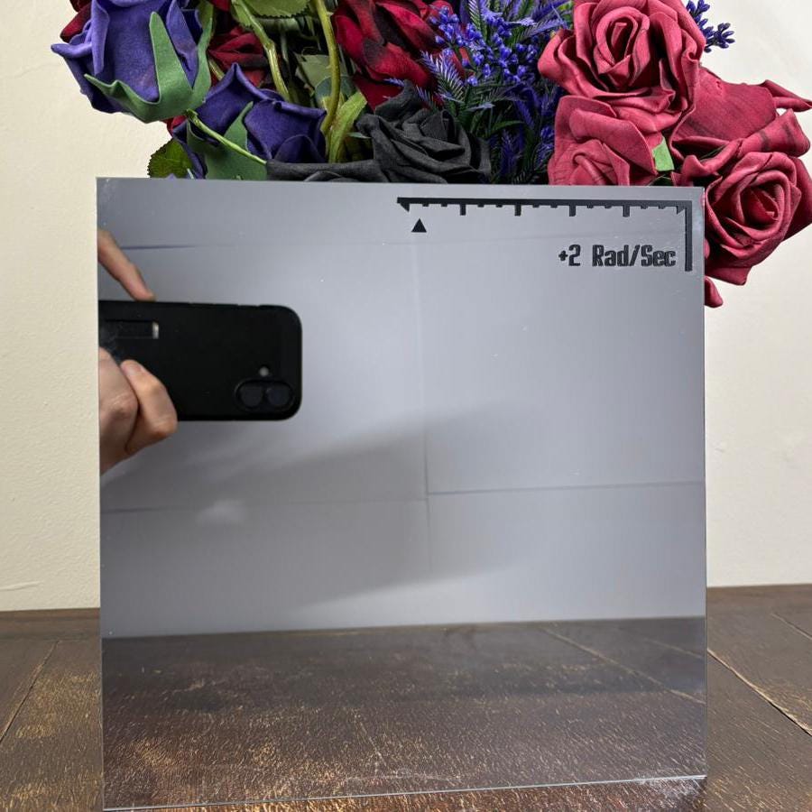 Radiation tracker glass mirror 20.5cm x 20.5cm Fallout 3 gift