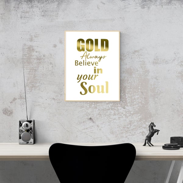 Gold Soul Foil Print