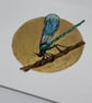 ACEO miniature insect artwork Dragonfly original tiny watercolour painting.  - Image 3