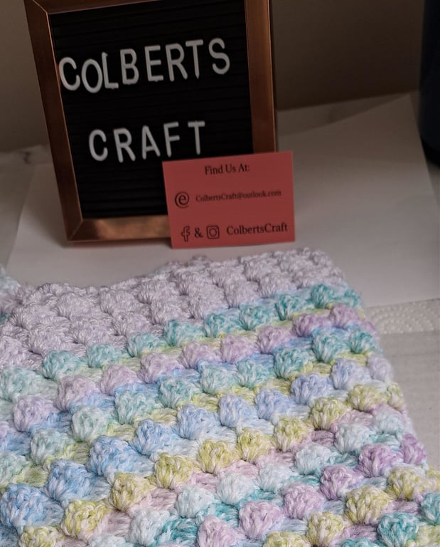 Crochet Baby Blanket for Car seat, Moses basket or Dolls pram