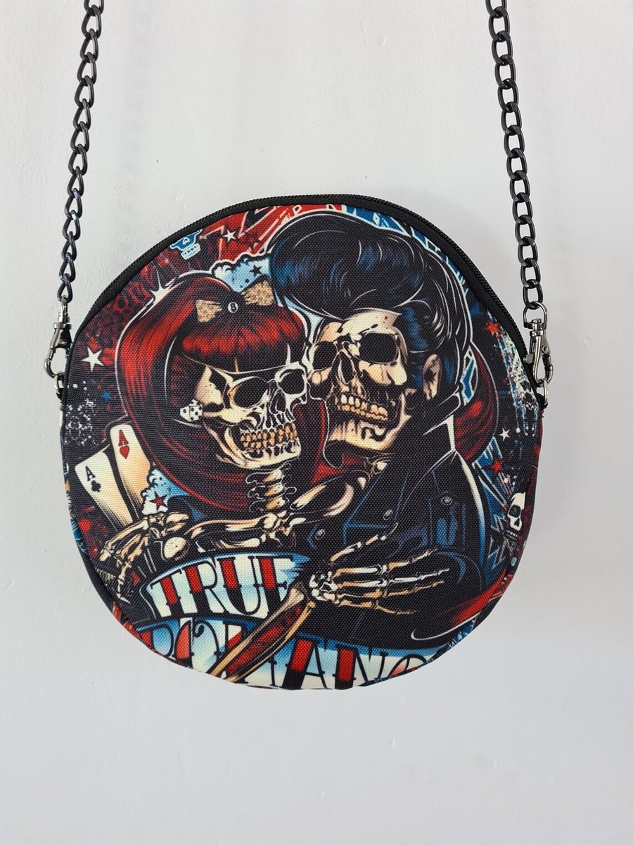 True Romance Skeleton Bag - Handbag Ethical Tattoo Skull Gothic Rockabilly