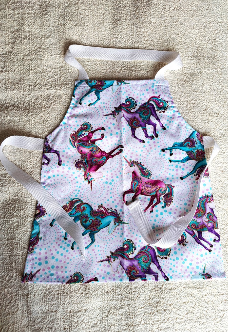 Unicorn, Apron. age 2-6 years. hand made