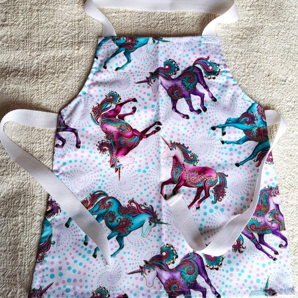 Unicorn, Apron. age 2-6 years. hand made