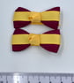 School Itty Bitty Wine and Yellow Gold on Clips (pair) - Image 2