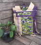 Eco-Friendly Rucksack  - Handmade from Upcycled Materials - Purple and green - Image 2