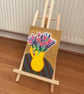Pink Roses & Lavender in Yellow Jug - Original Oil Pastel Art-Floral Still Life  - Image 2