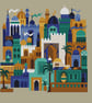 172 -  Cross Stitch Styles of the world Arabian Nights Abstract Eastern building - Image 2