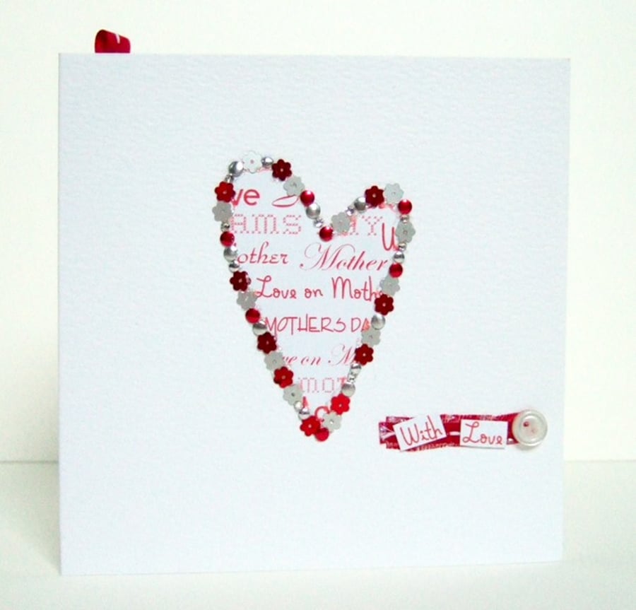  Mother's Day Card,  Handmade Greeting Card 