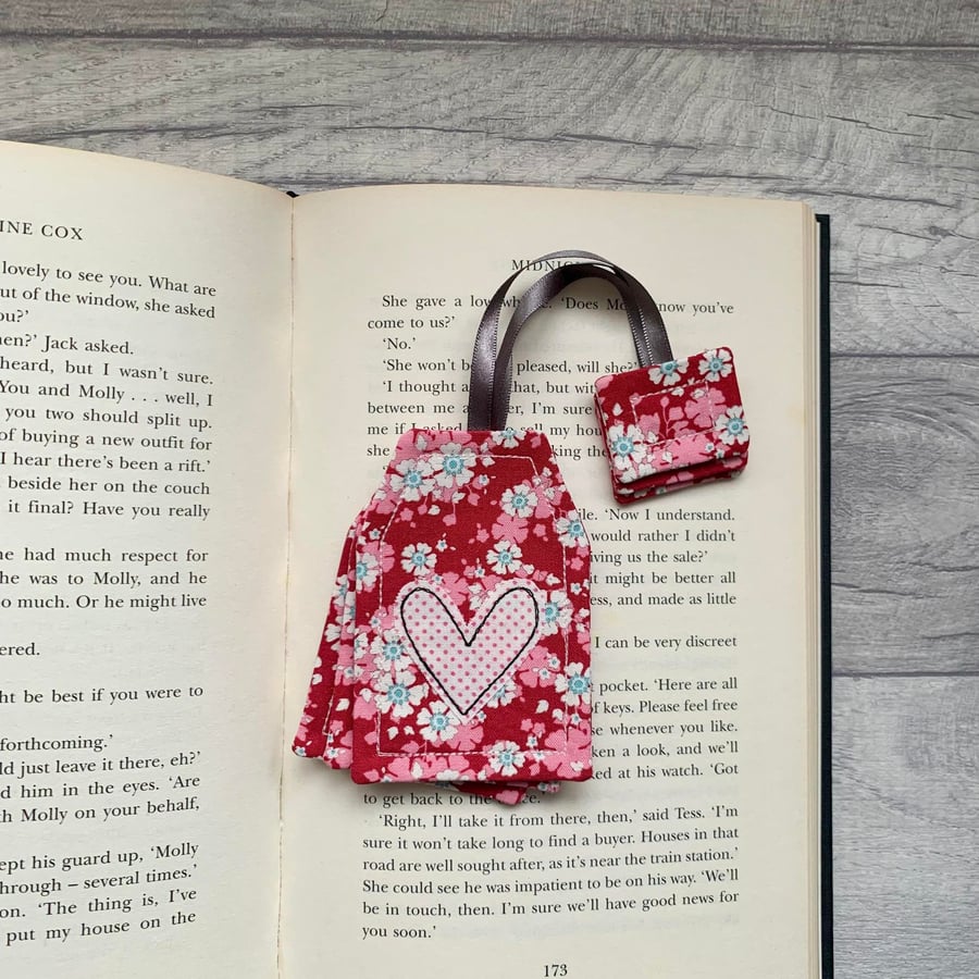 Tea bag bookmark, book & tea gift