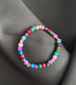 Handmade beadwork bracelet. 16cm. Delicate small beads. 