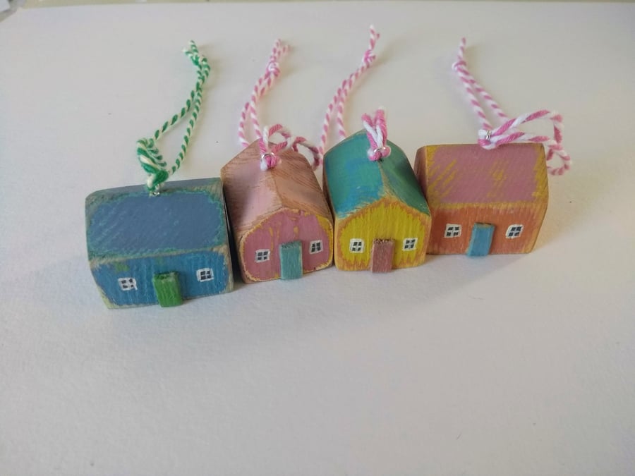 Little Wooden House Decorations